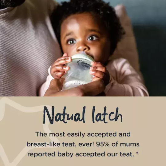 Tommee Tippee Σετ Γυάλινα Μπιμπερό Closer To Nature Κατά των Κολικών με Θηλή Σιλικόνης για 0+ μηνών Πράσινο 150ml 7τμχ