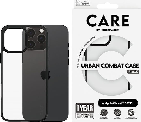 Care By Panzerglass Flagship Case Transparent Urban Combat W Black Frame Iphone 16 Pro Max