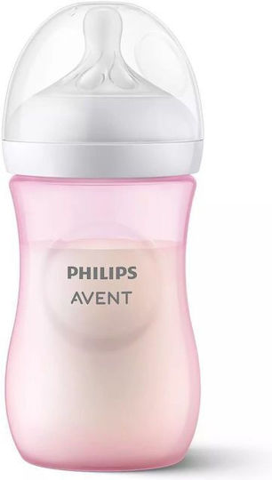 Philips Plastic Baby Bottle Anti-colic with Silicone Teat for 1+ Months Pink 260ml