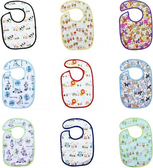 Akuku Waterproof Bib Plastic with Hoop & Loop Fastener Multicolored