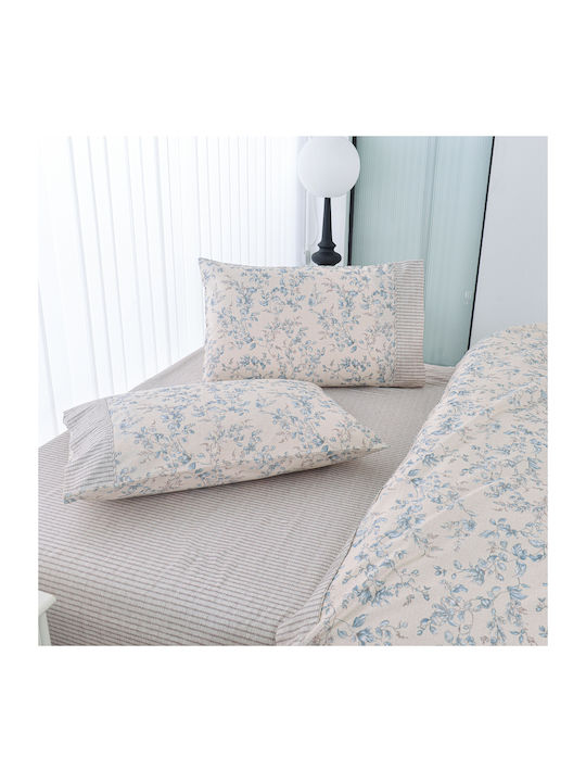 Liolios Home Σετ Σεντόνια Υπέρδιπλα 245x270εκ. Πολύχρωμο (4τμχ)