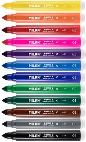 Abwaschbarer Maxi Marker Super 12 Farben