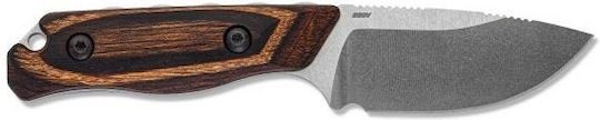 Benchmade Hidden Canyon Hunter Cuțit Maro în Husă Din Piele