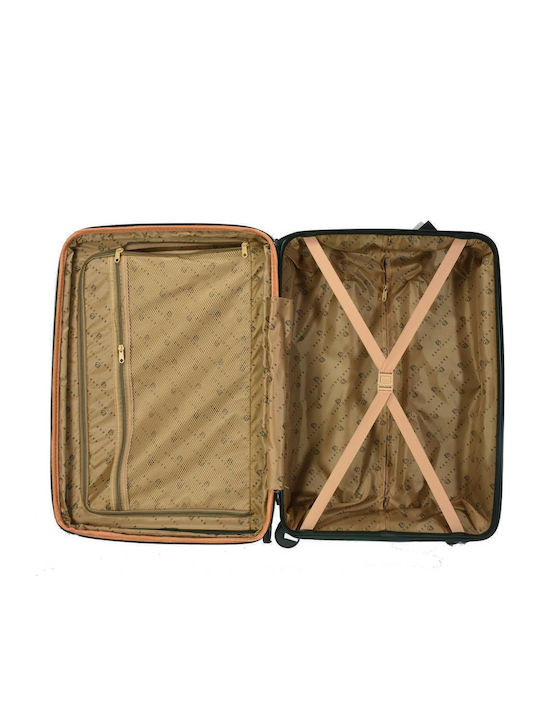 Bartuggi Medium Hard Light Blue Travel Suitcase with 4 Wheels Height 67cm