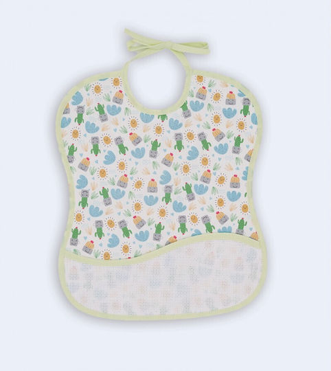 X-treme Baby Bib Fabric with Lace Band Gray 2pcs