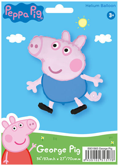 Μπαλόνι Peppa Pig Foil Jumbo Μπλε George Pig 70εκ.