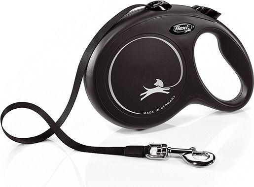 Flexi Foldable Dog Leash/Lead Strap in Black color 8m up to 50kg
