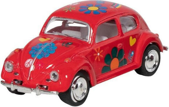 Goki Volkswagen Classical Beetle Mașinuță Roșie 1:64 Pull Back pentru 3+ Ani