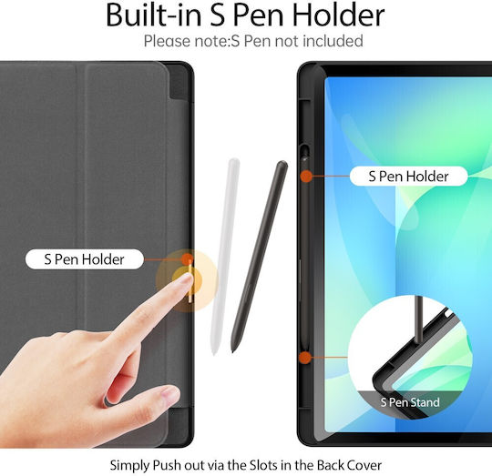 Dux Ducis Domo Series Tri-fold Флип капак Черен (Samsung Galaxy Tab S10 FE+) 039303