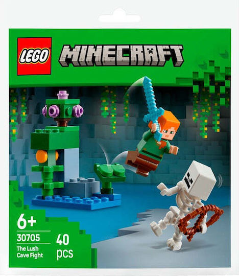 LEGO Minecraft The Lush Cave Fight За 6+ Години 40 Бройки