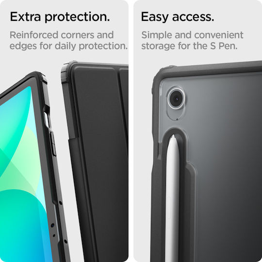 Spigen Ultra Hybrid Pro Флип капак Черен (Samsung Galaxy Tab S10 FE+) ACS09446