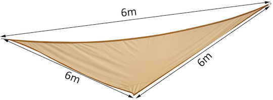 Outsunny Triunghi Plasă / Material de Umbrire Bej 6x6m