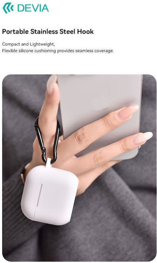 Devia Naked Case Silicone in White color for Apple AirPods 4