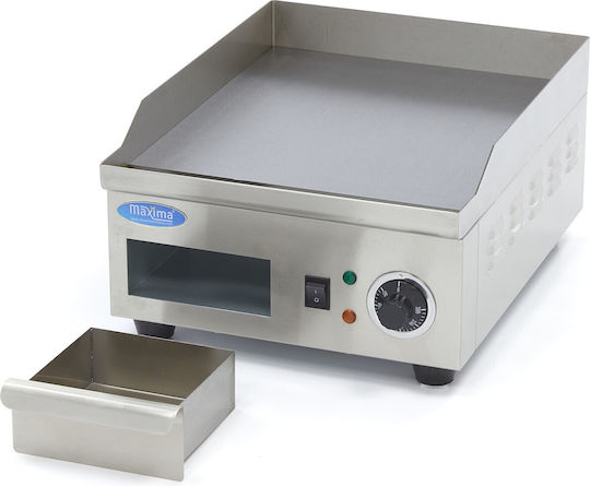 Maxima Maxima Kommerzielle Flachgrill Stahl 2kW mit Glatte Grillplatte
