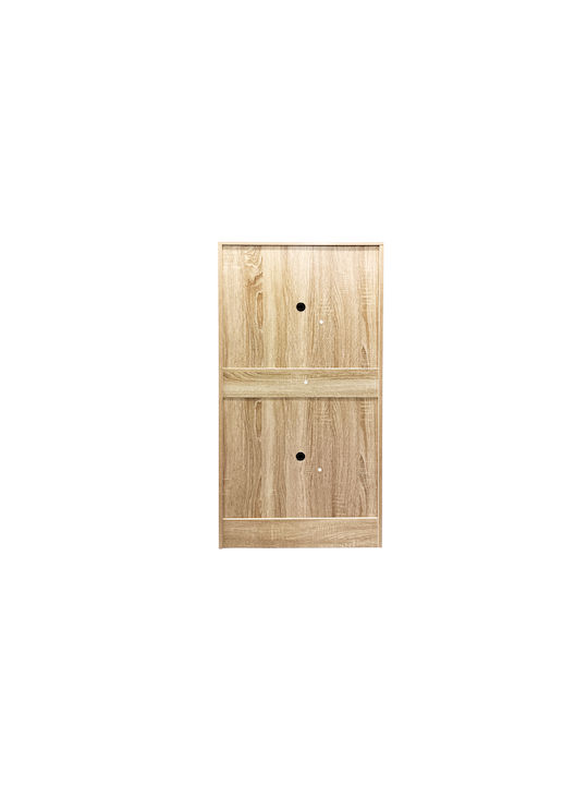 Zefiros Wooden Shoe Organizer with 3 Shelves Sonoma 60x24x115cm