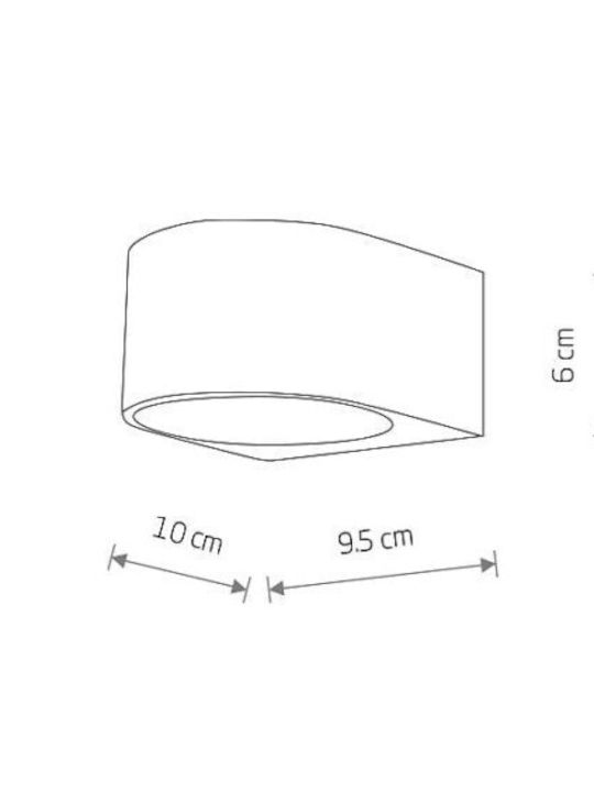 Nowodvorski Πλαφονιέρα LED 5W 3000K 6x10x9.5εκ.