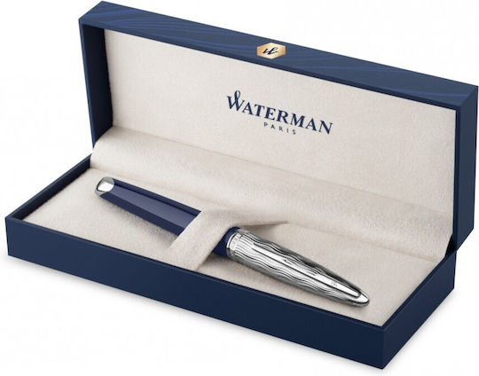 Waterman Carene Deluxe Blue Ct Special Edition 2022 Fountain Pen 3026981663437 Nibs Fine 18k