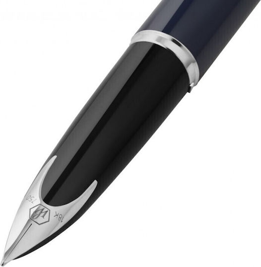 Waterman Carene Deluxe Blue Ct Special Edition 2022 Fountain Pen 3026981663437 Nibs Medium 18k