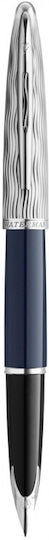 Waterman Carene Deluxe Blue Ct Special Edition 2022 Fountain Pen 3026981663437 Nibs Medium 18k