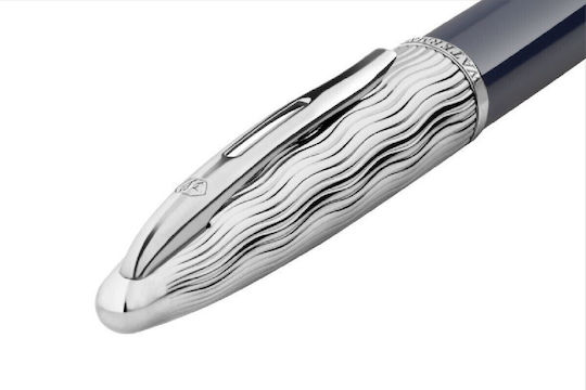 Waterman Carene Deluxe Blue Ct Special Edition 2022 Fountain Pen 3026981663437 Nibs Medium 18k