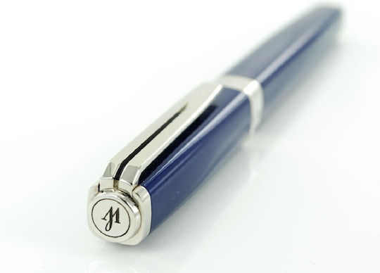 Waterman Exception Slim Blue Fountain Pen S0637100 3501170637104 Fine Nibs 18k