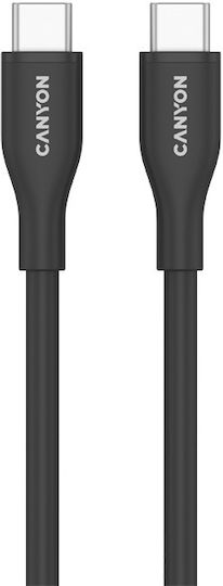 Canyon USB 2.0 Kabel USB-C männlich - USB-C 60W Schwarz 1m