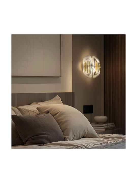 Slamp Leuchte Wand mit Fassung E14 Weiß 33x31x21cm