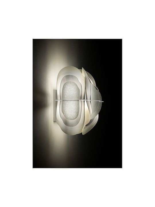 Slamp Leuchte Wand mit Fassung E14 Weiß 33x31x21cm