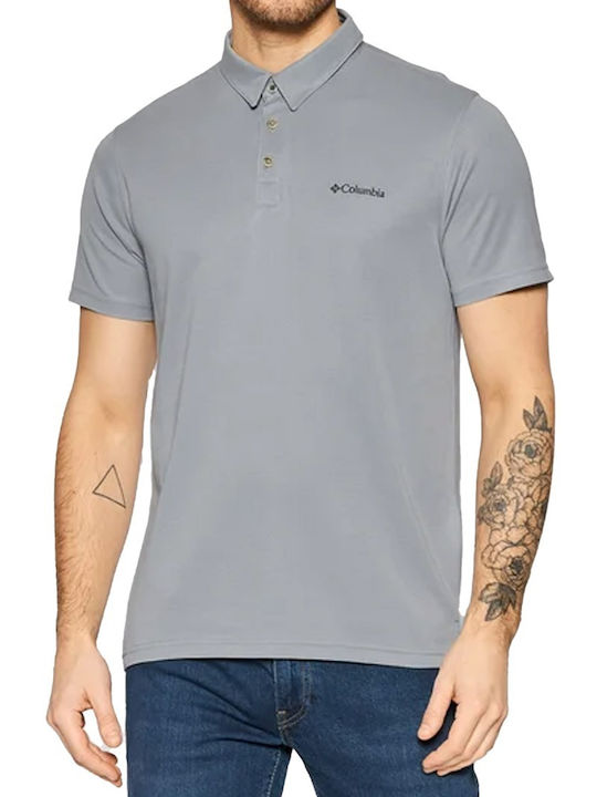 Nelson Point Polo Short Sleeve Blouse Light Gray