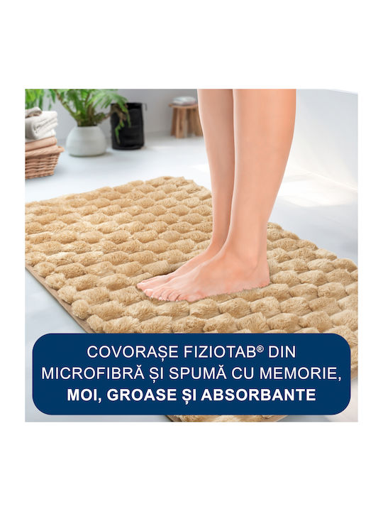 Αντιολισθητικό Σετ Πατάκια Μπάνιου Microfiber Λεκάνης BeigeRug1 Beige 3τμχ