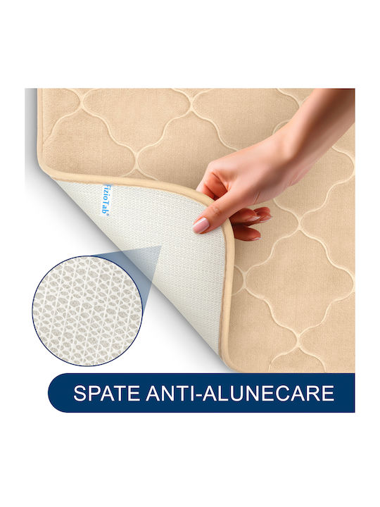 Antiderapant Set Covorașe de Baie Microfibra Toaletă BeigeRug2 Natural Beige 3buc