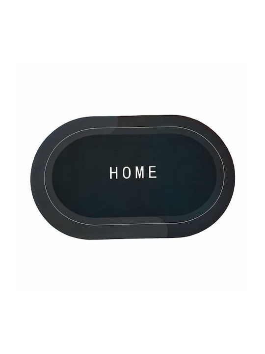 Antiderapant Covoraș de Baie Oval Dark Navy Blue 77x47.5buc