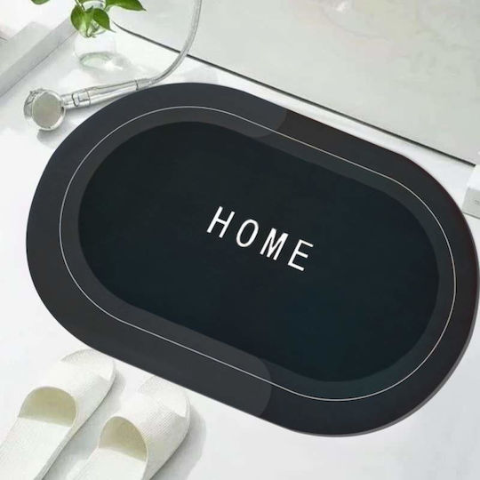 Antiderapant Covoraș de Baie Oval Dark Navy Blue 77x47.5buc