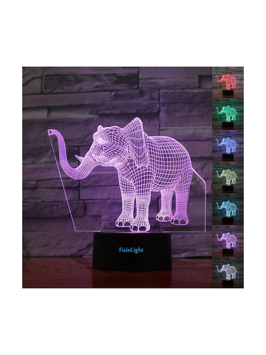 3D LED Night Light Lustră Decorativă Iluzie 3D Gri
