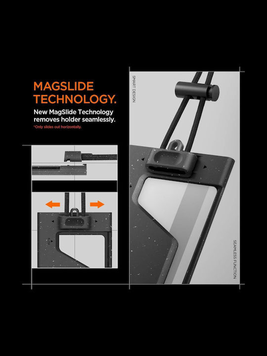 Spigen Sgp Magslide Badge Case Strap Vertical ID Holder Identity Removable Lanyard ID Black Afa08860