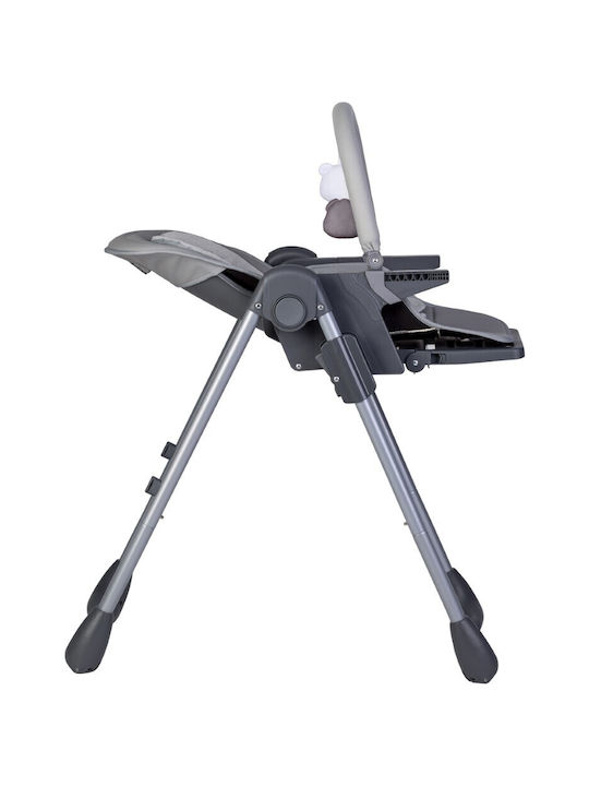 FreeOn Lan Foldable Baby Highchair 2 in 1 with Adjustable Height Gray