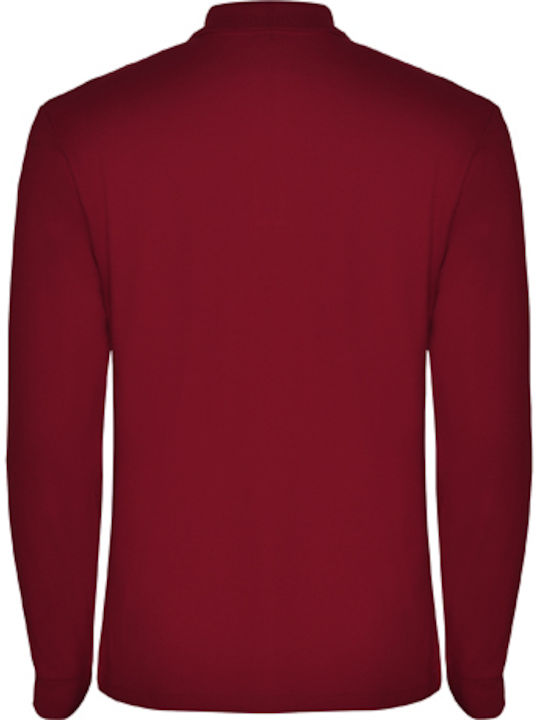 Estrella Polo Long Sleeve Blouse Burgundy