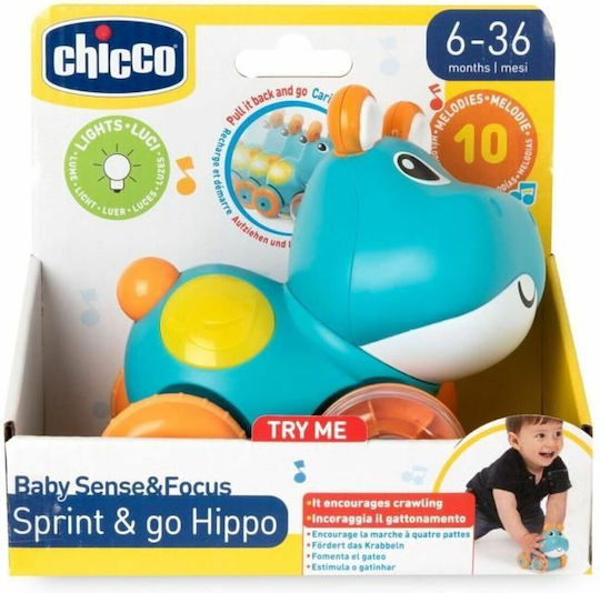 Chicco Animal Hippo Sprint&go with Light and Sounds for 6++ Months
