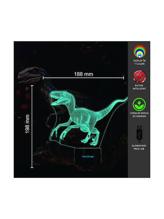 LED Kinder Dekorative Lampe Mehrfarbig 19.8x3cm