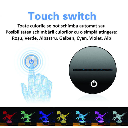 Lumini LED Lampă decorativă pentru copii Multicolor 19.8x3cm