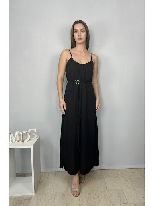 Καλοκαιρινό Maxi Φόρεμα Μαύρο