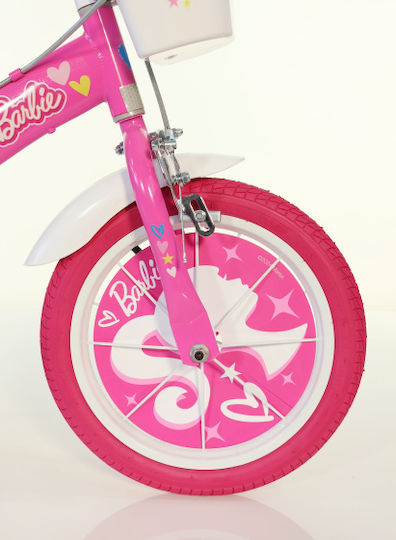 Dino Bikes Barbie 16" Παιδικό Ποδήλατo Πόλης Ροζ