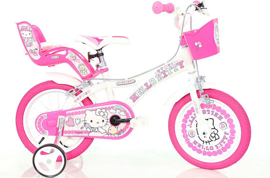 Dino Bikes Hello Kitty 2 14" Bicicletă pentru copii BMX Roz