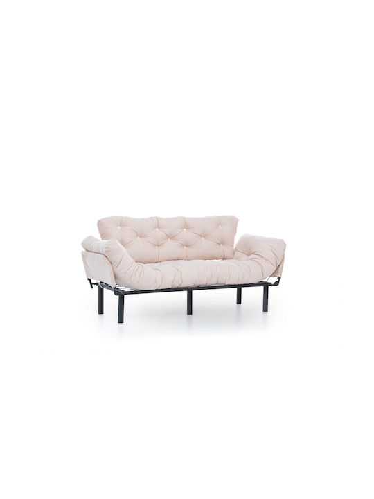Nitta Τριθέσιος Καναπές Κρεβάτι Cream 185x70x85εκ.
