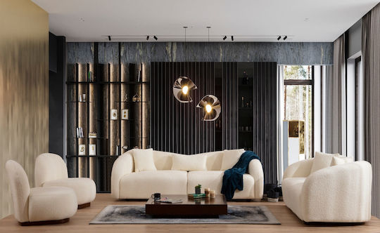 Venedik Dreisitzer Sofa Creme 236x91x76cm