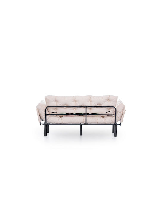 Nitta Τριθέσιος Καναπές Κρεβάτι Cream 185x70x85εκ.