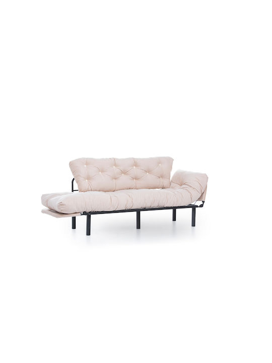 Nitta Τριθέσιος Καναπές Κρεβάτι Cream 185x70x85εκ.