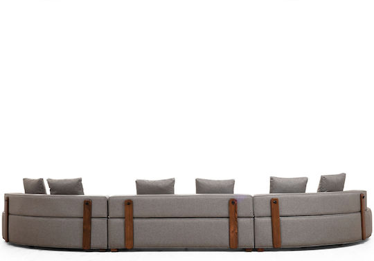 Gondol Ecke Sofa im U-förmigen Design Grau 552x105x70cm