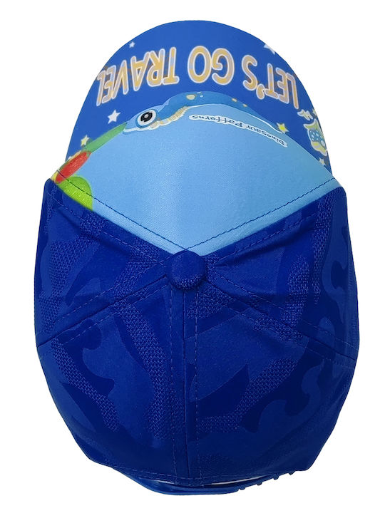 Kids' Hat Jockey Fabric Brims Trims Blue