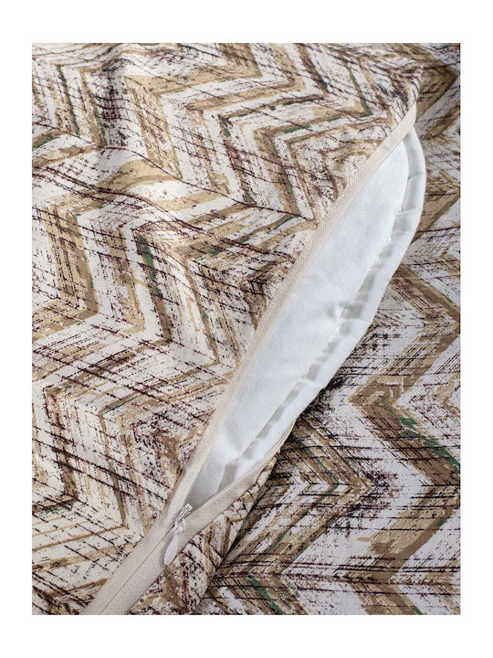 Peiraiki Patraiki Duvet Cover Set Cotton Queen with 2 Pillowcases 230x250 Agadir Beige